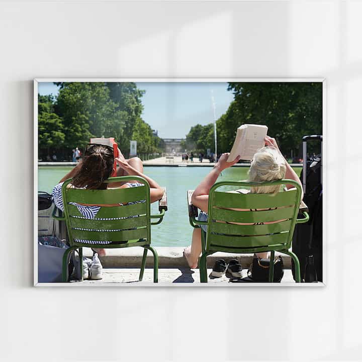 ミッドセンチュリーモダン ヨーロッパ風景 インテリアポスター La lecture