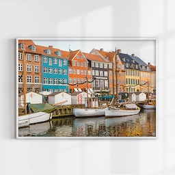 2+1 미드센추리 모던 유럽 풍경 인테리어 포스터 사진 액자 Denmark harbor