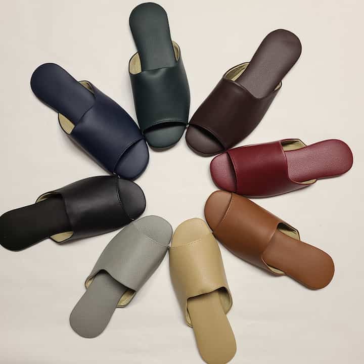 レザーホテルスリッパ［10色・2サイズ］