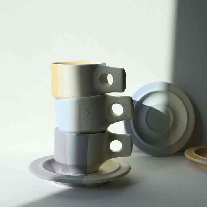 Ceramic Coffee Cup And Saucer