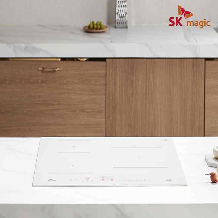 ビルトイン ホワイト 3口 IHクッキングヒーター IHR-B32A3