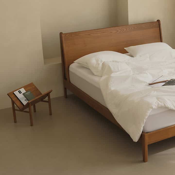 Bern アッシュ無垢材 ベッドフレーム［3サイズ］