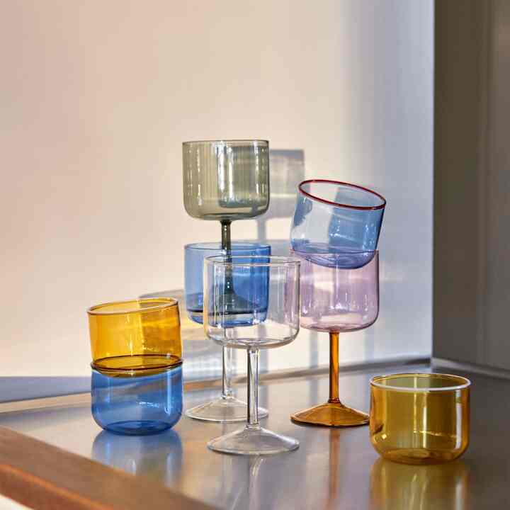 TINT WINEGLASS SET OF 2 ガラス製 ワイングラス 2脚セット［4色］