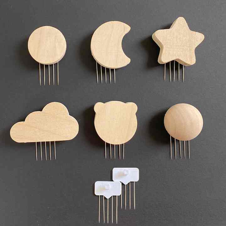 ハンギング ウッド フック［6種］