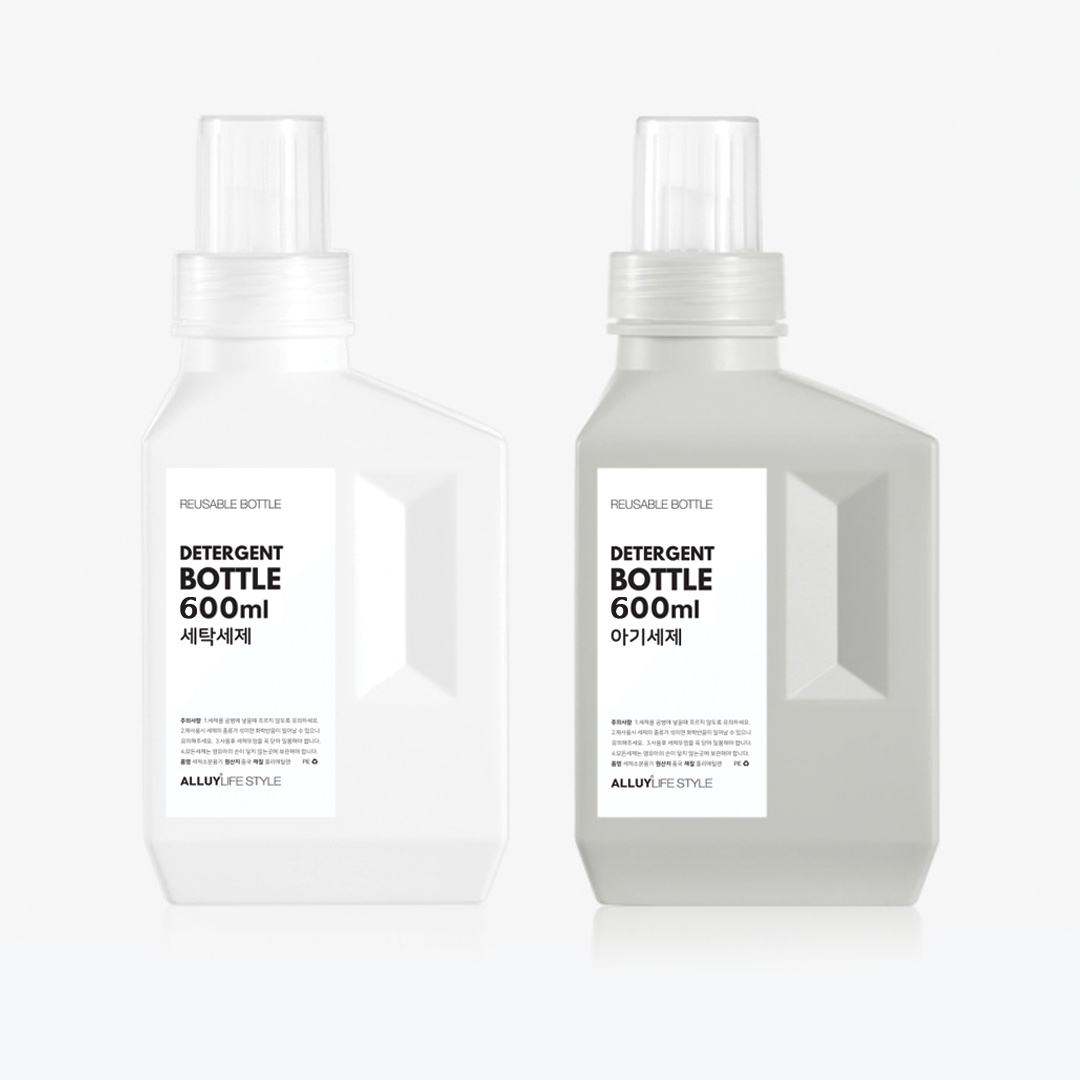 알루이 세탁 세제 소분용기 세제통 공병 600ml