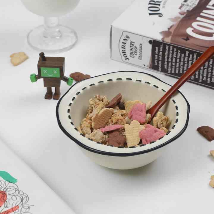 Black Stitch Cereal Bowl