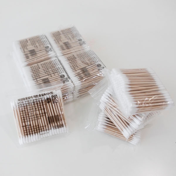 로에드 고급 안전한 작작나무 면봉 100pcs