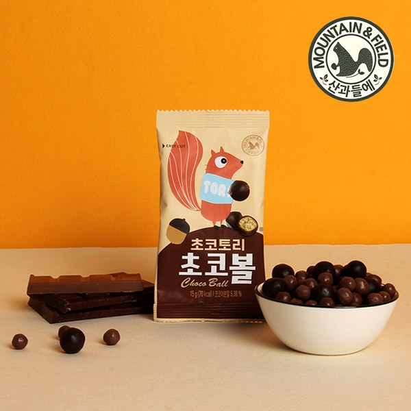 산과들에 초콜릿 과자 초코토리 초코볼 15g 30봉
