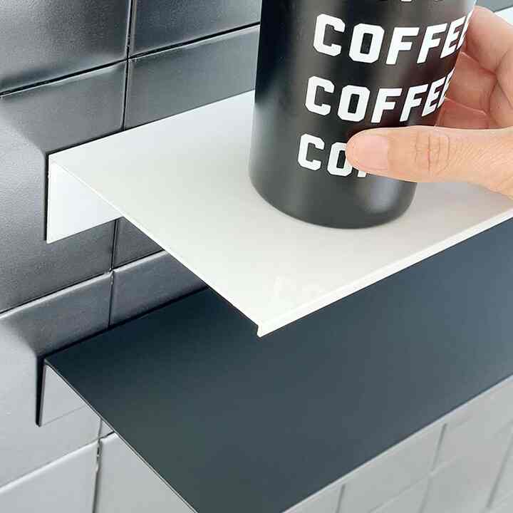 超強力 シンプル ウォールシェルフ 穴あけ不要［2色・4サイズ］