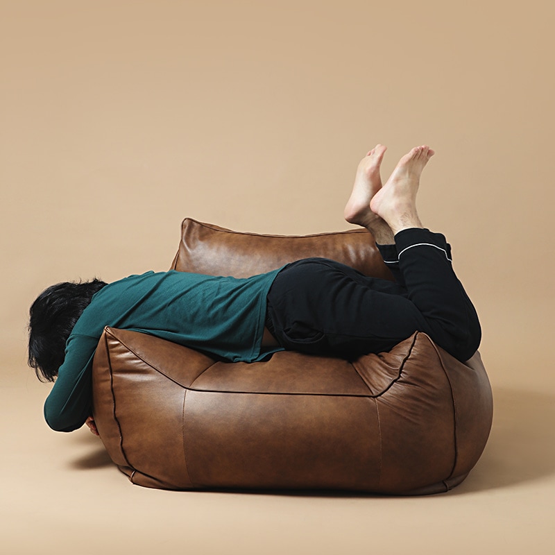 Flasier TOM ビーズクッション 1人掛けソファ［3色］ ベージュ