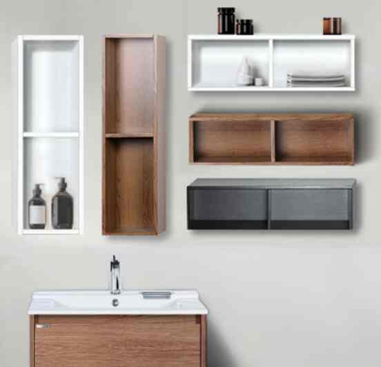 ウッド ミニ バスルームキャビネット［3色］