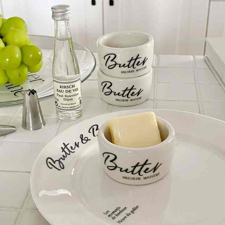 カフェ バター レタリング ソース ボウル