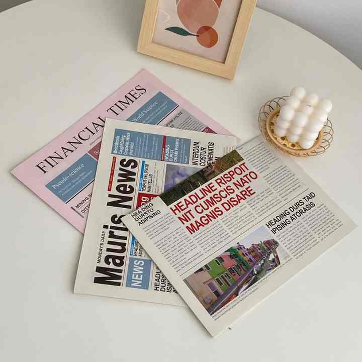 英字新聞デザイン デコレーションシート［7種］