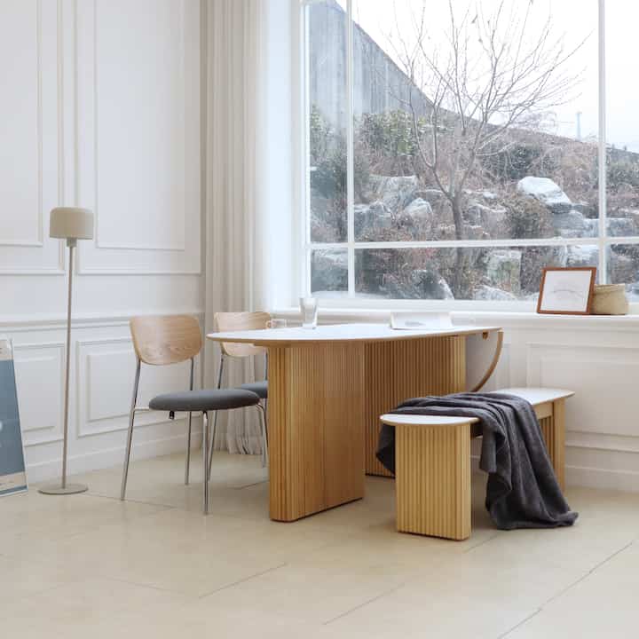 Blanc 折りたたみ式テンバーボードテーブル［3サイズ］