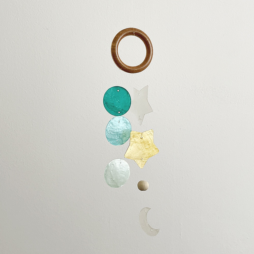 오늘의집 호유즈 브루클린 11시 문방구 자개모빌 DIY-KIT_여름밤