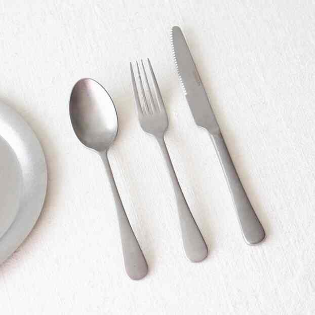 ヴィンテージ マット ステンレス カトラリー 3点セット