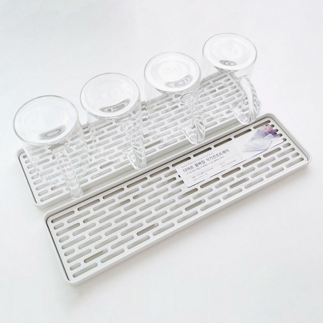 디아르 디아르 주방 싱크대 미니 컵 건조대 정리대 물빠짐 식기 건조대 트레이 4Sizes - 최저가 3,080원