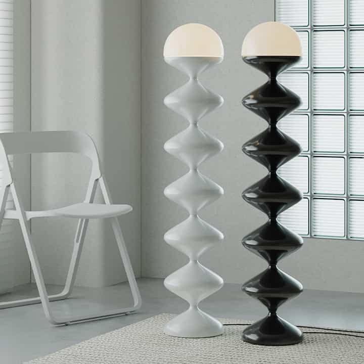 Rome ウェーブフロアランプ［2色］