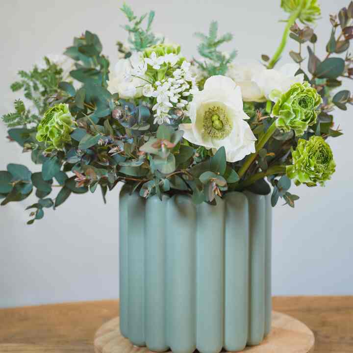 Mist フラワーポット M ホワイトドット