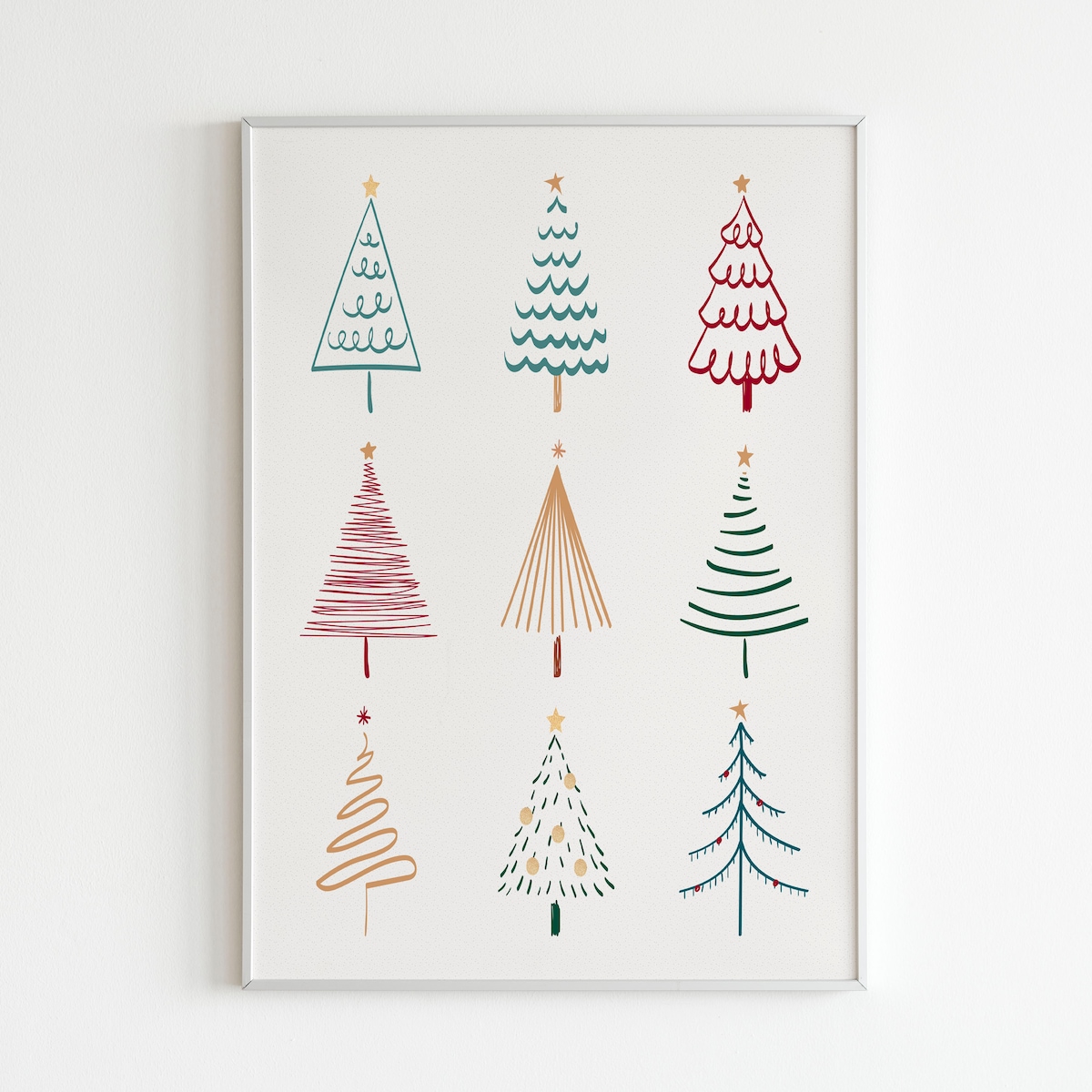 올웨이즈파인 크리스마스 타이포 카페 모던 겨울 감성 산타 포스터 인테리어포스터 - Xmas Tree