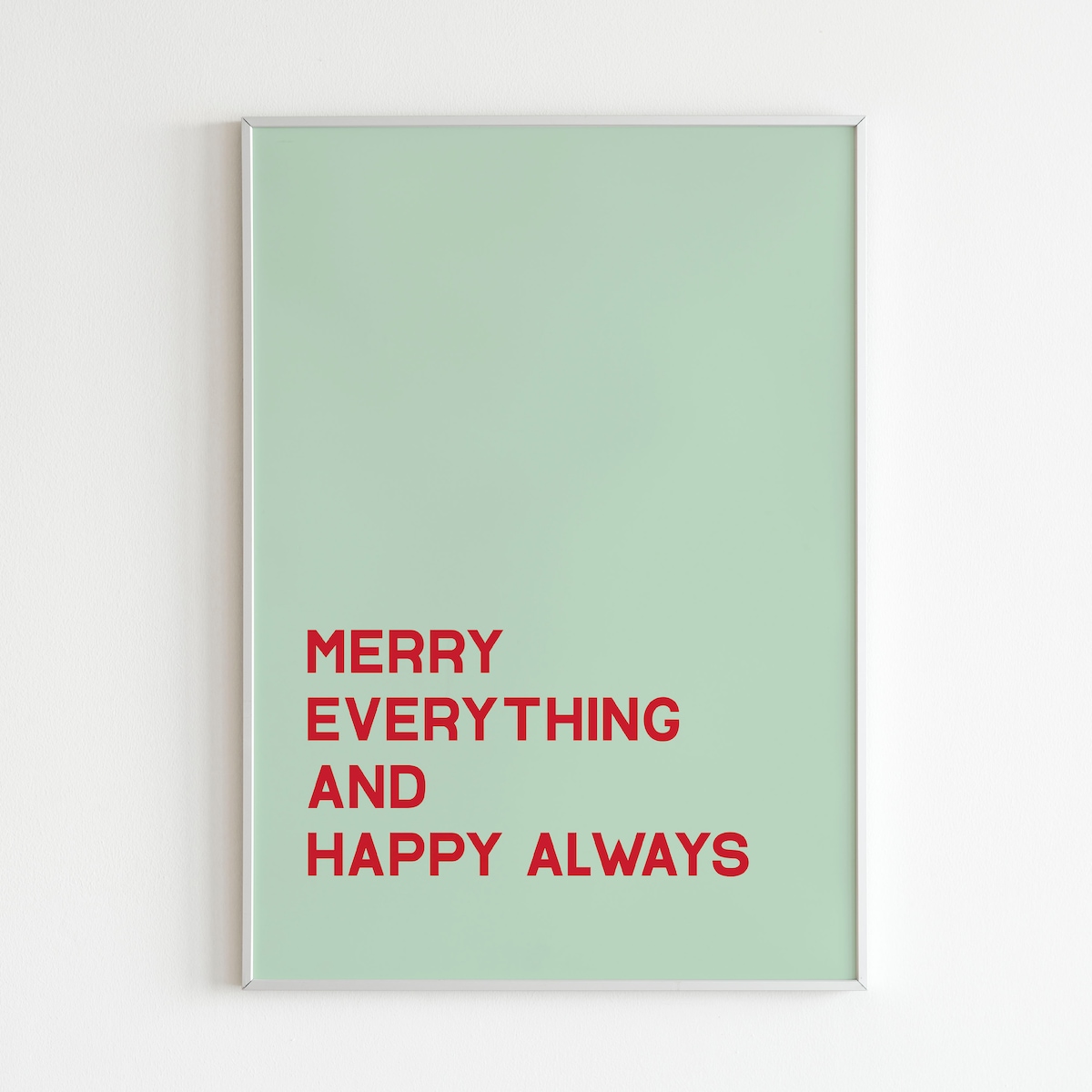 크리스마스 타이포그래피 모던 미드센츄리 포스터 - Merry Everything Green 가격 비교 올웨이즈파인 크리스마스 타이포그래피 모던 미드센츄리 포스터 - Merry Everything Green