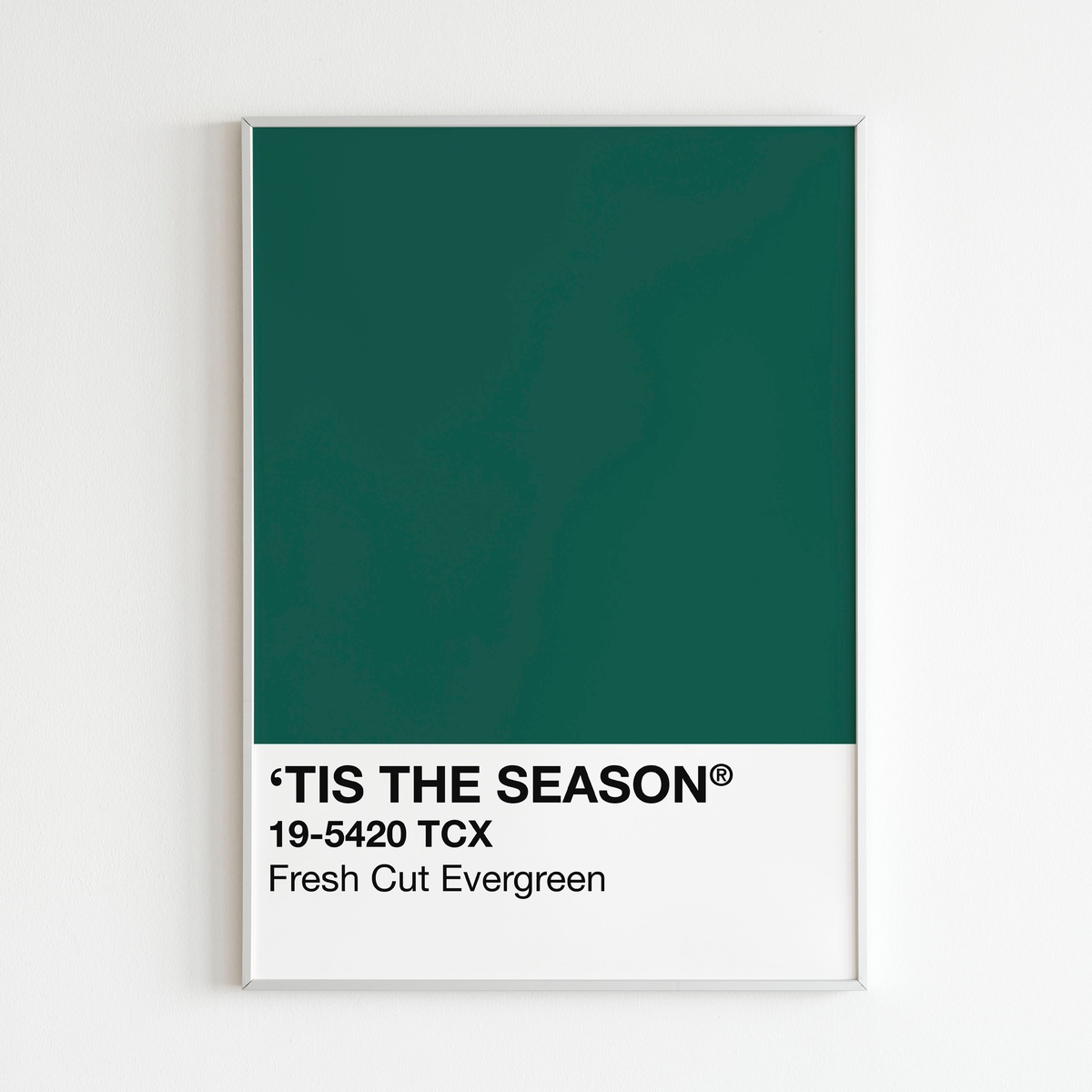 올웨이즈파인 크리스마스 타이포그래피 모던 미드센츄리 감성 X-MAS - Evergreen Pantone