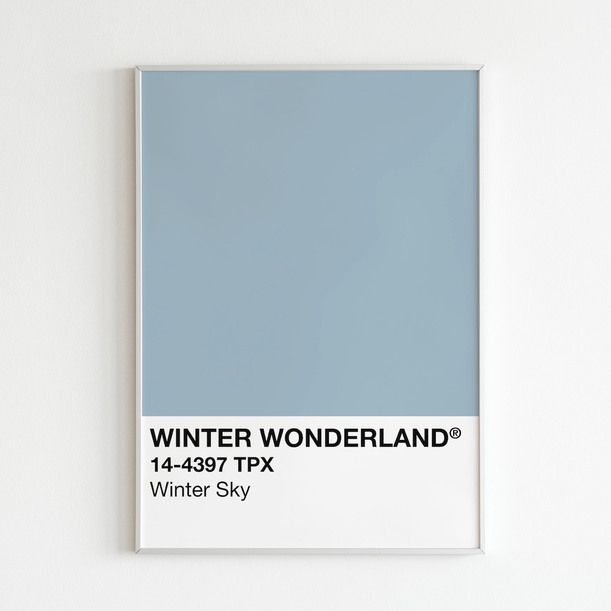 올웨이즈파인 크리스마스 타이포그래피 모던 미드센츄리 인테리어포스터 - Winter Sky Pantone