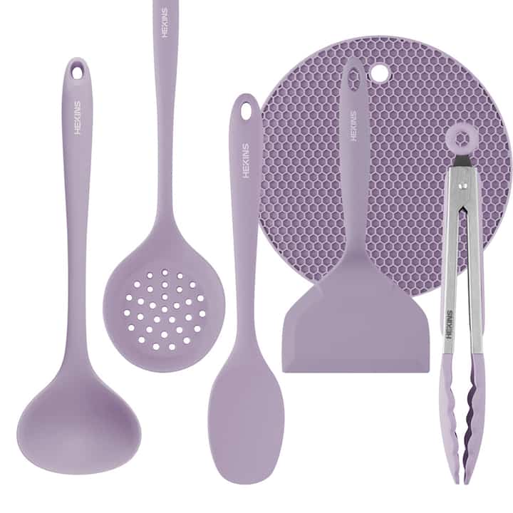 シリコン キッチンツール 6種セット パープル