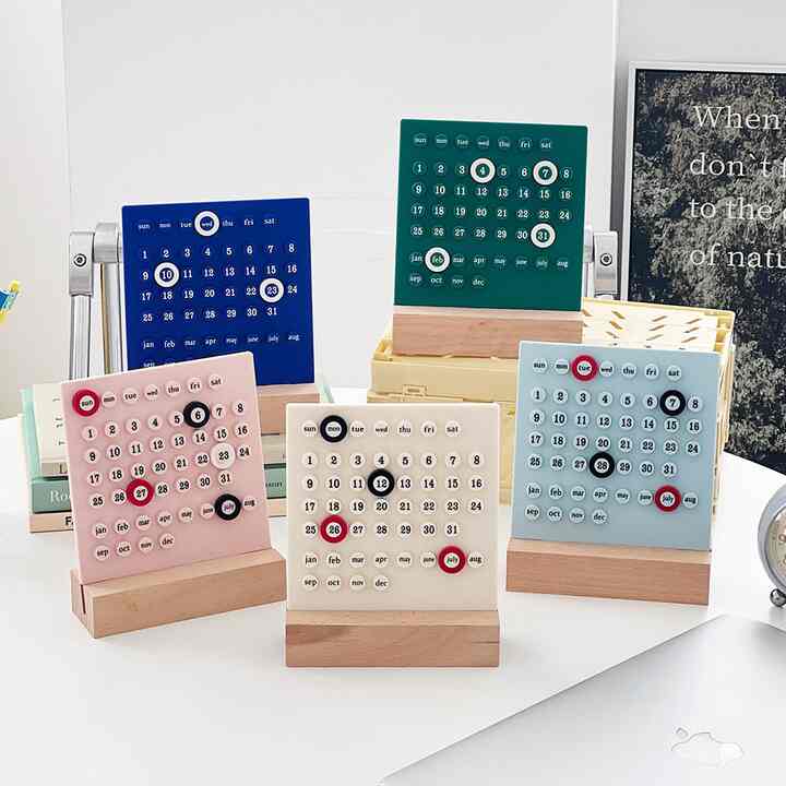 ミニ リング・ア・デイト 卓上用カレンダー DIY［5色］