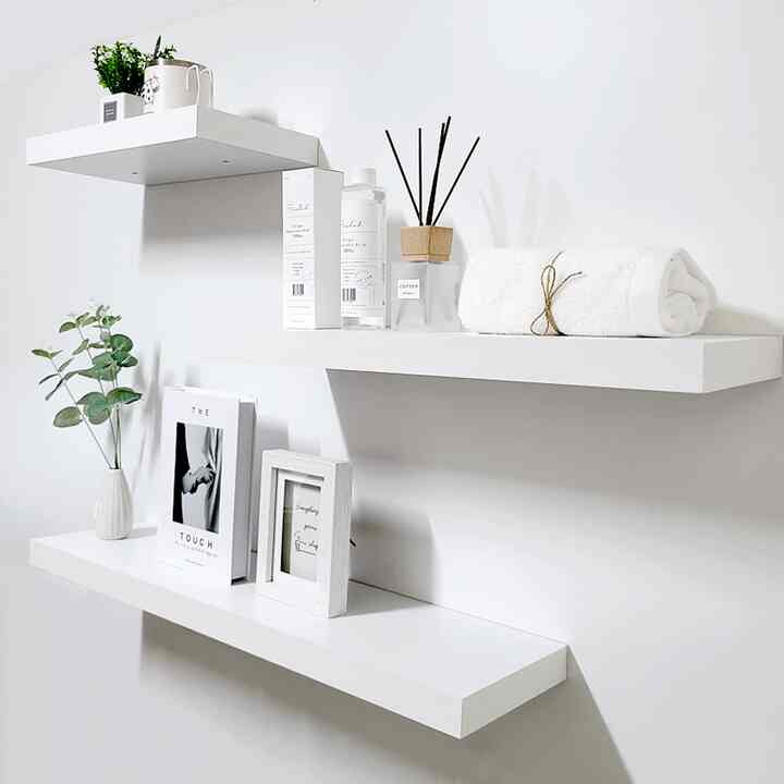 木製ウォールシェルフ［4色・4サイズ］