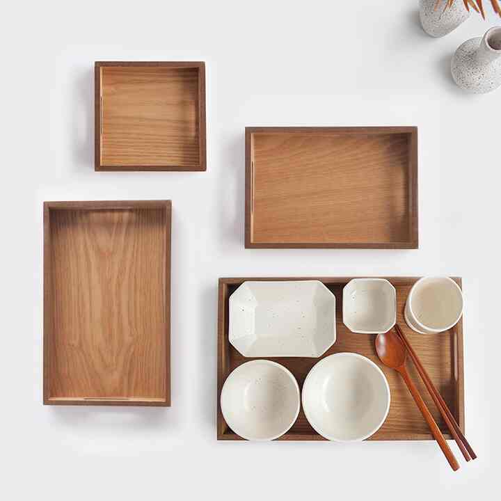 ウッドハンドルトレー［4サイズ］