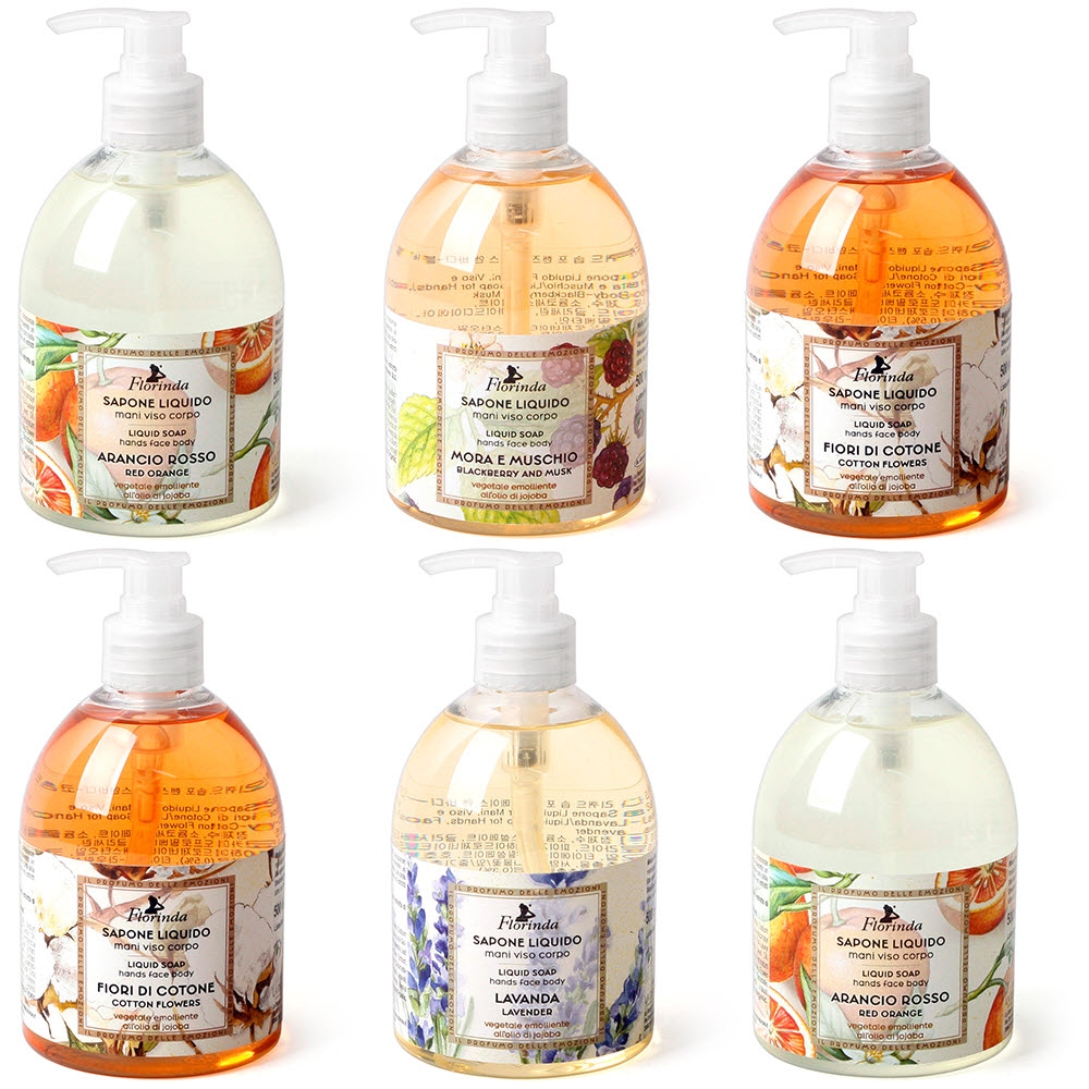 Florinda 이태리 플로린다 물비누 500ml 이탈리아 액상비누 페이스&바디 올인원 리퀴드 솝
