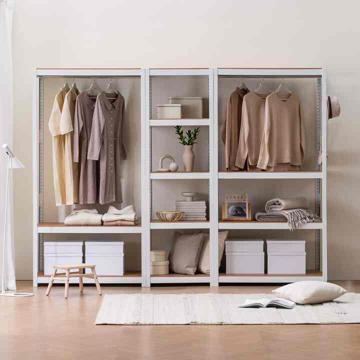 HOMEDANT HAUS ドレスルーム用 組み立て式 スチールシステムハンガー［2色］