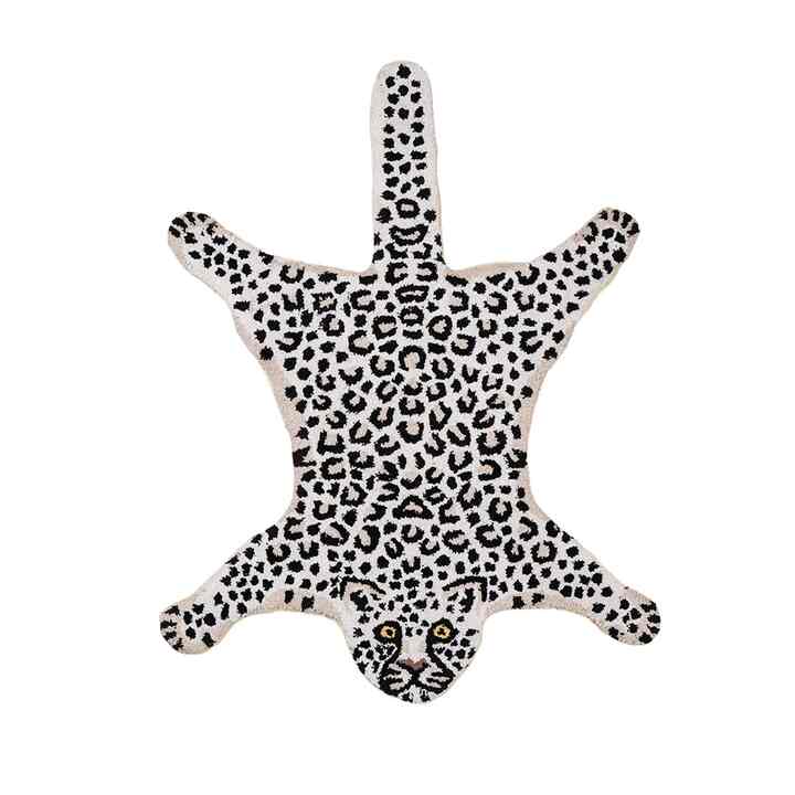 ハンドメイド ヒョウ ラグ