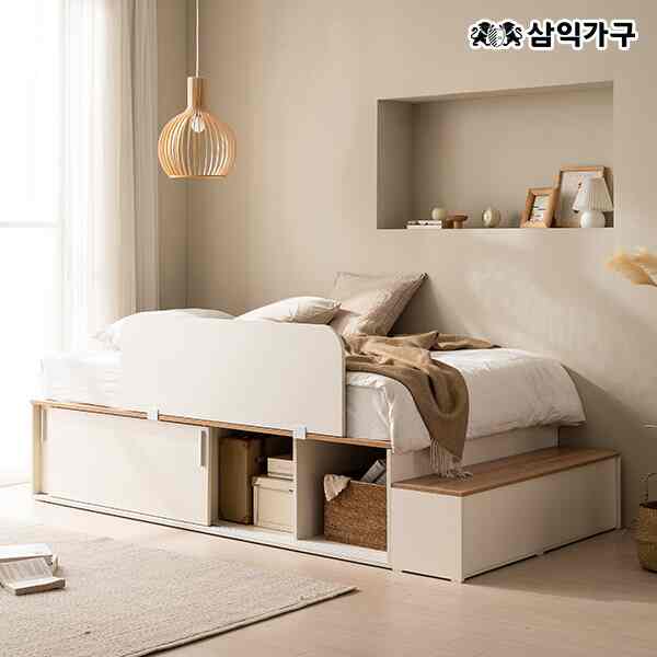 ザ・ビッグ スライド式収納ベッド  （マットレス別売）［2サイズ］
