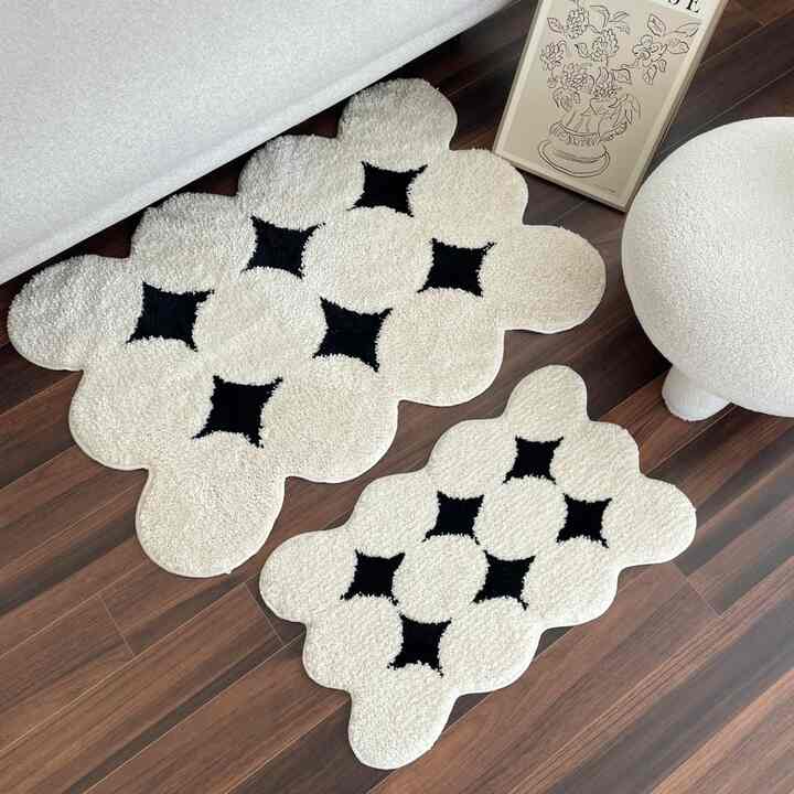 modern マット ミニラグ モノトーン