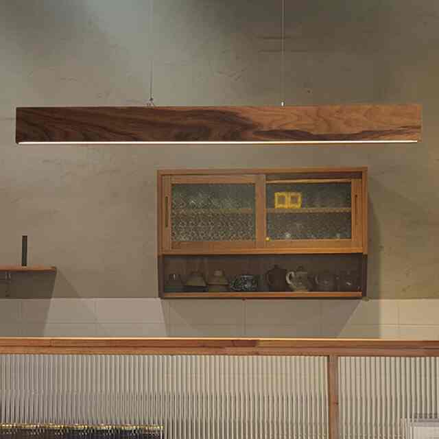 LINEAR WOOD ペンダントシャンデリア［3色］