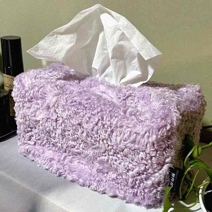 lilac curly ティッシュカバー