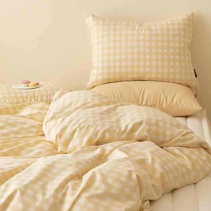 チェック Airflesh 布団カバー&枕カバーSS［4色］