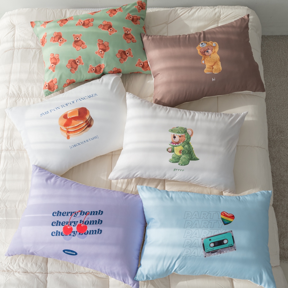곰돌이 귀여운 레트로 알러지케어 양면 베개커버 5070 6DESIGN 가격 비교 슬아하임 곰돌이 귀여운 레트로 알러지케어 양면 베개커버 5070 6DESIGN