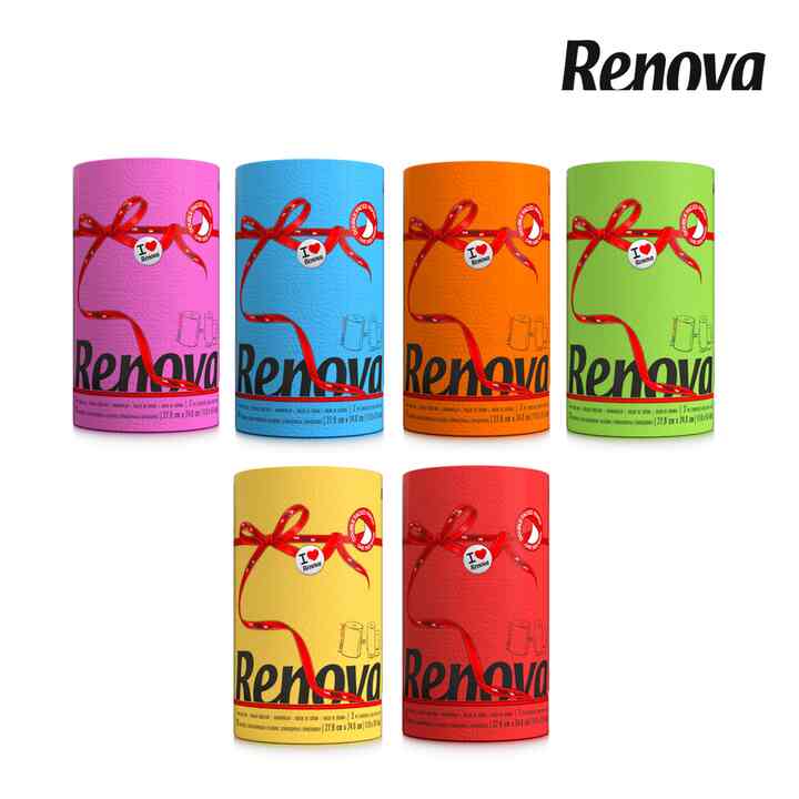 レッドラベル カラー キッチンペーパー XXL 120枚［6色］