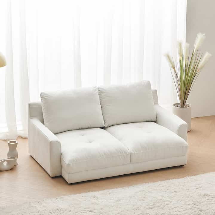 CLOE アクアテックス ファブリック 2人掛け フロアソファ