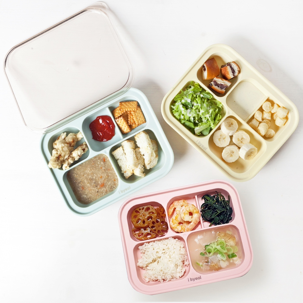 아이별프렌즈 실리콘 흡착식판 아기식판 유아 뚜껑 식판