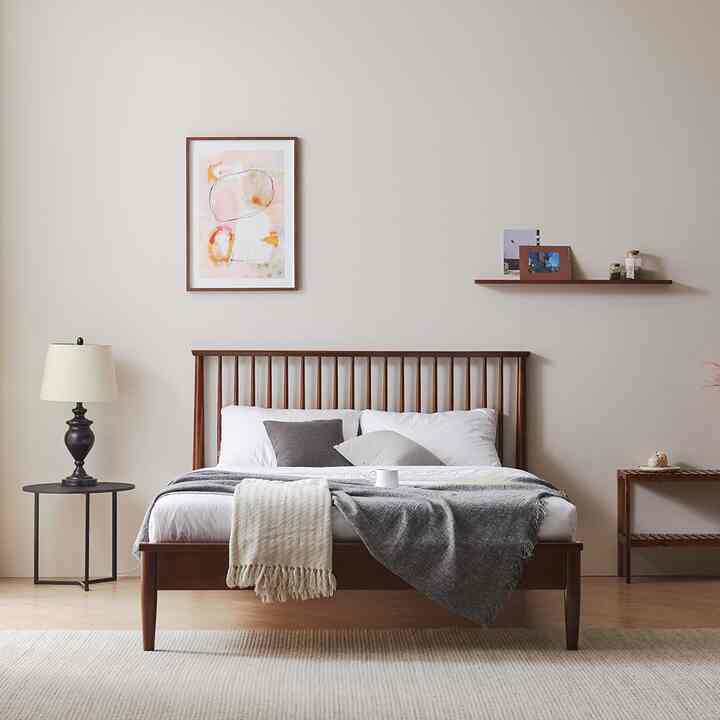 Rhea ウッド ベッドフレーム［2色・3サイズ］