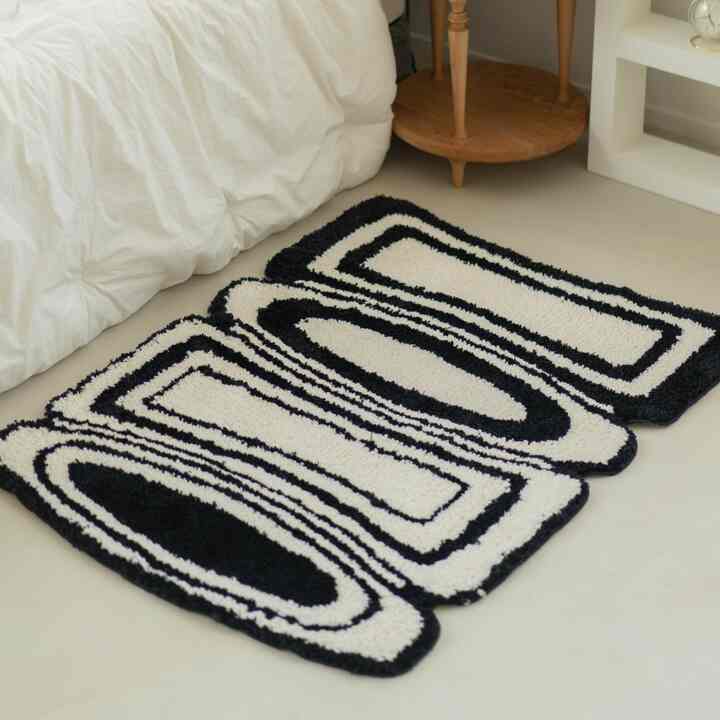 モダン幾何学ラグ［3色］