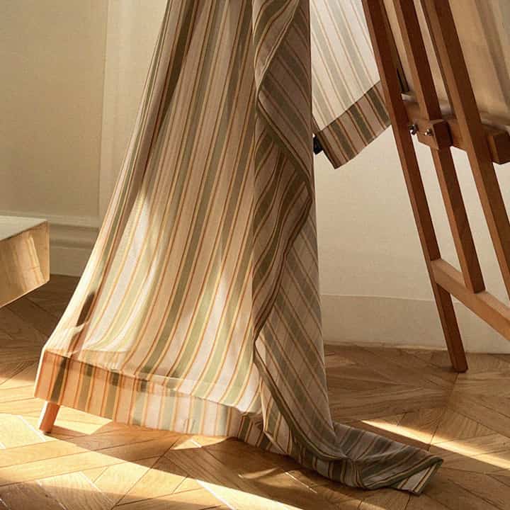 woody green シフォンカーテン［2サイズ］