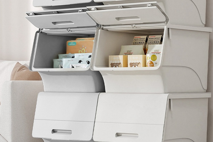 플립도어 층층이 다용도 정리함 수납 리빙박스 2colors