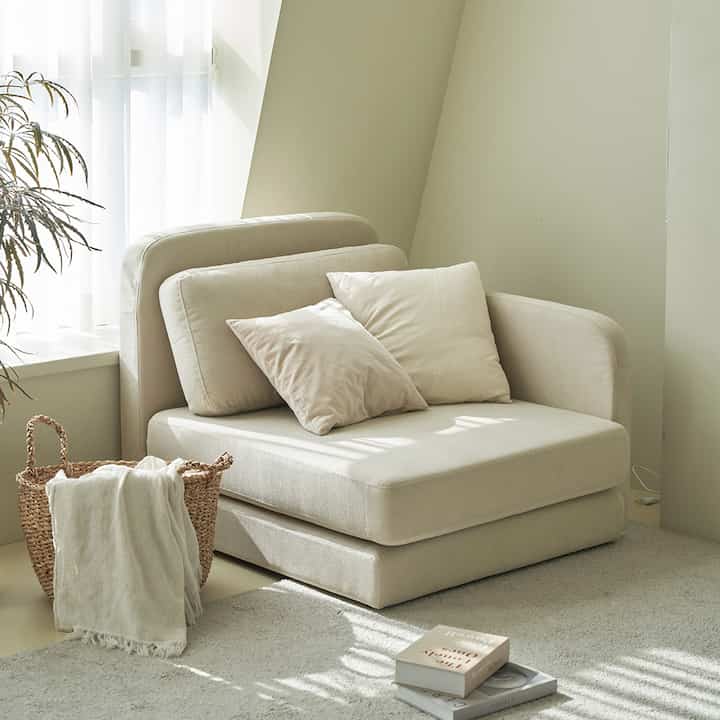 oat 折りたたみ アクアテックス モジュールソファベッド（クッション付き）［3種］