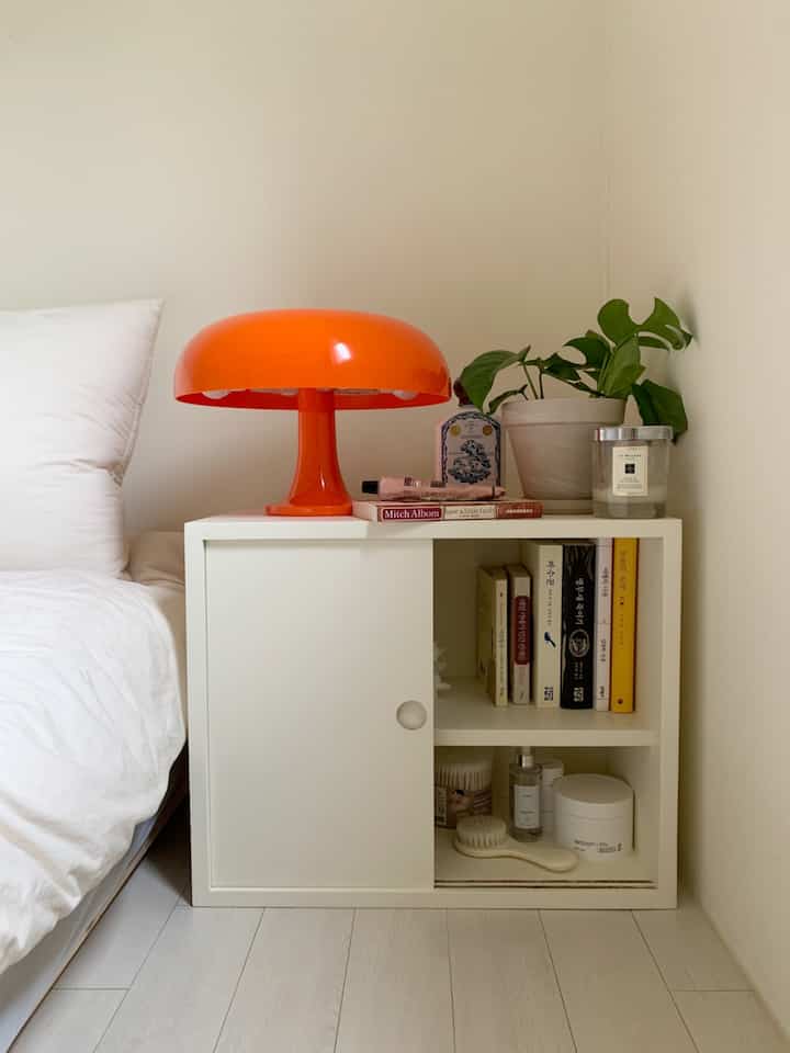 ウッド サイドテーブル兼キャビネット