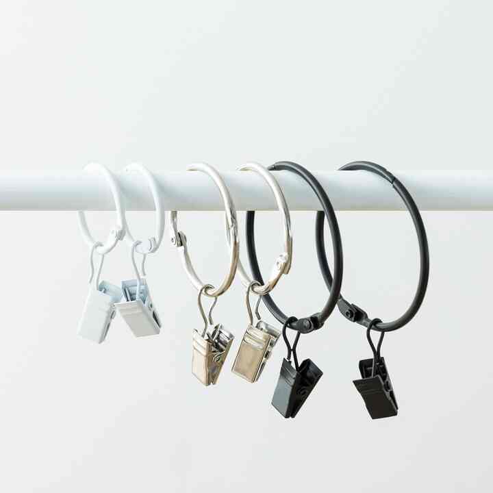 カーテンリング＆フック［3色・3サイズ］